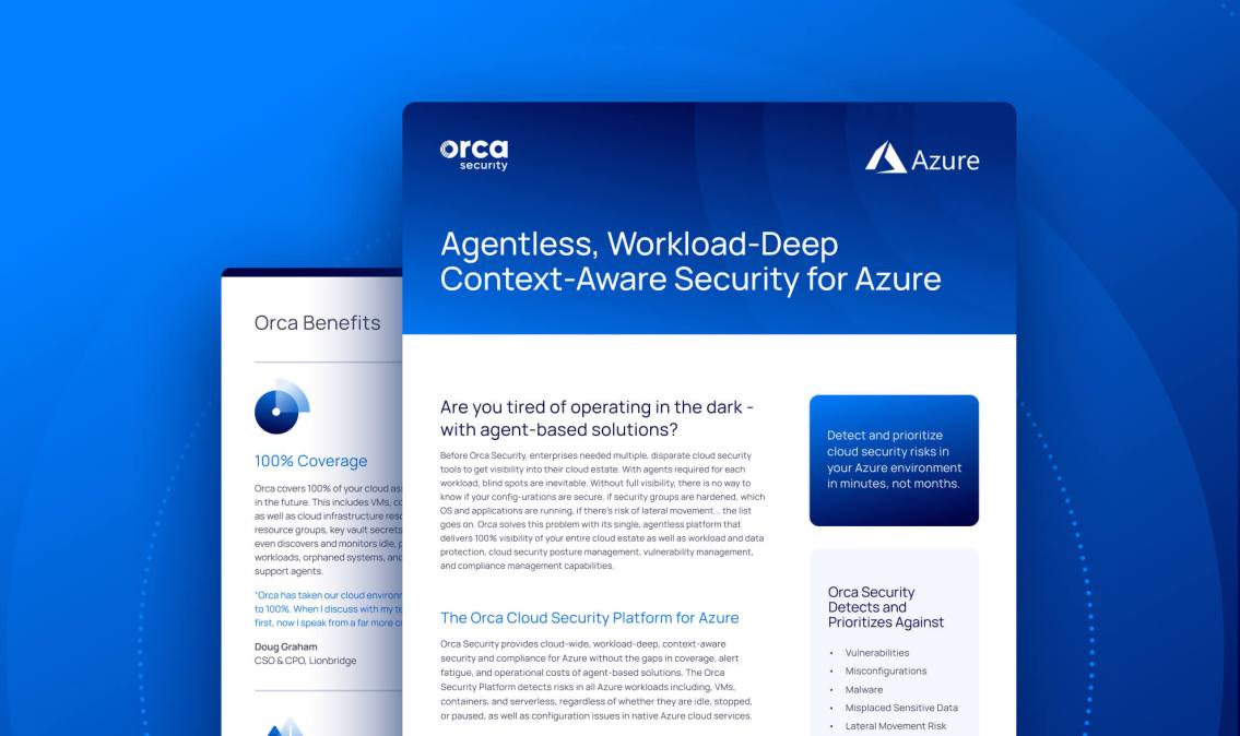 Microsoft Azure Brochure for Orca Security