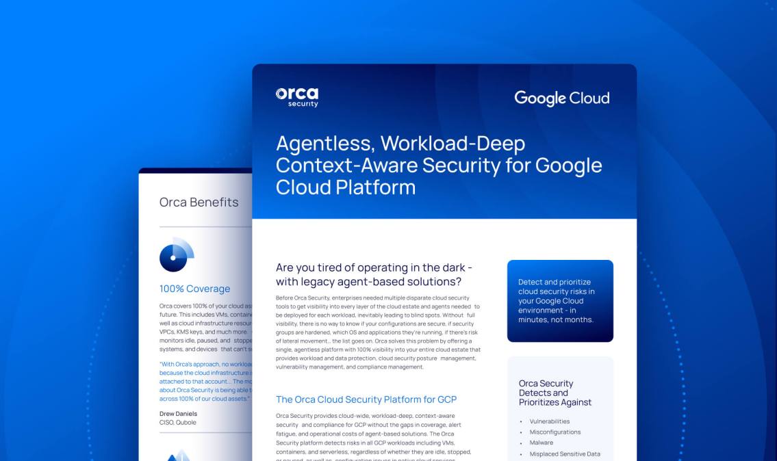 Google Cloud Platform Brochure for Orca Security