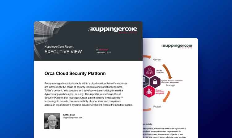 KuppingerCole Executive View: Orca Cloud Security Platform