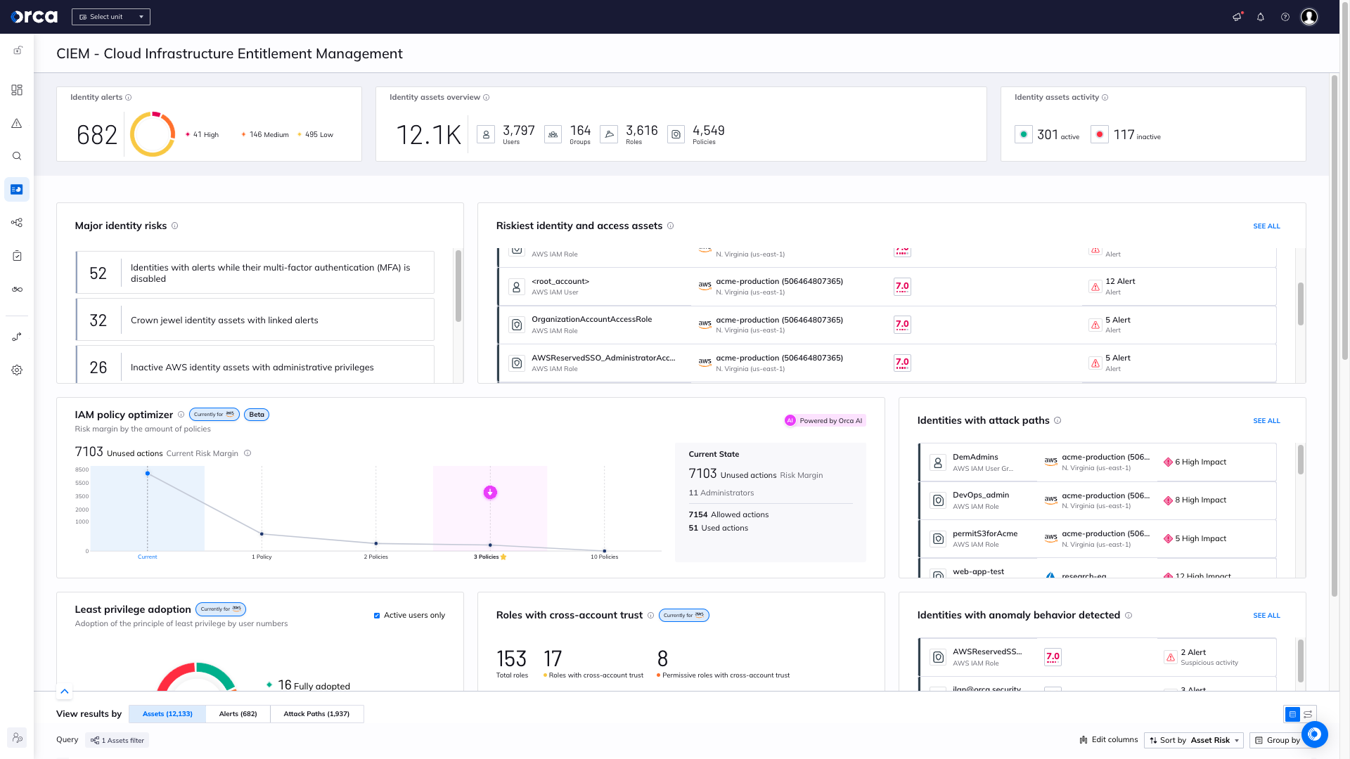 Orca’s newly-released CIEM Security View provides security teams with a fresh design, brings wider cloud coverage, and a smooth user experience for security and compliance teams.