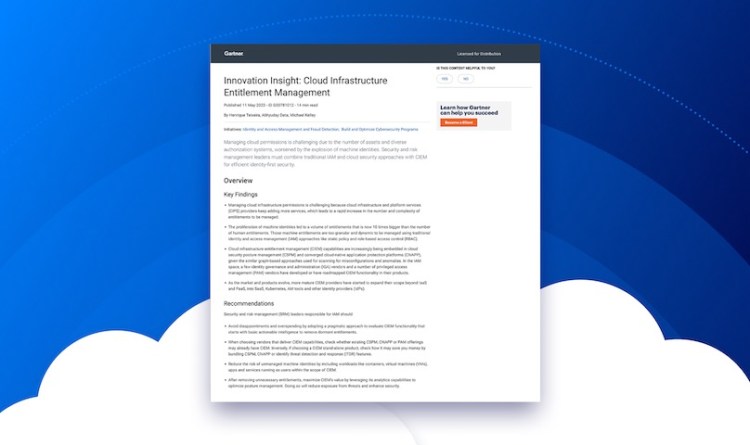 New Gartner Report Observes a Convergence of CIEM and Wider Cloud Security