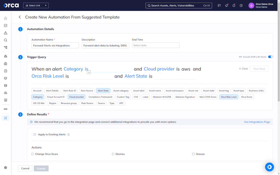 Orca Platform to build automated workflows for a variety of use cases, including those specific to AWS