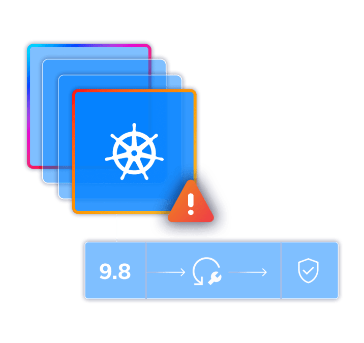 An illustration of the Orca platform performing Container and Kubernetes Security