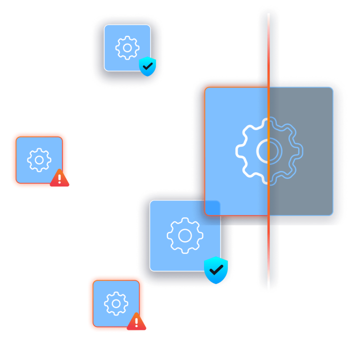 An illustration of the API security capabilities within the Orca platform