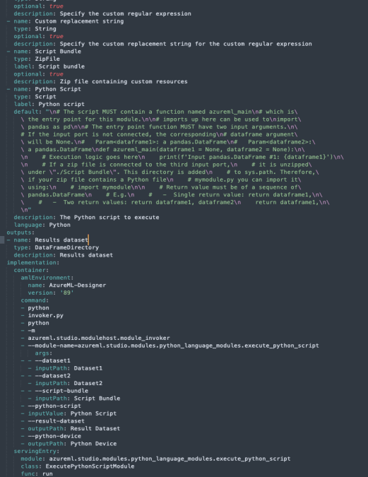 A screenshot of the modified yaml configuration