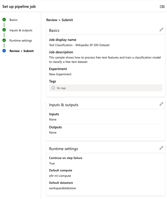 A screenshot of how to set up a pipeline job