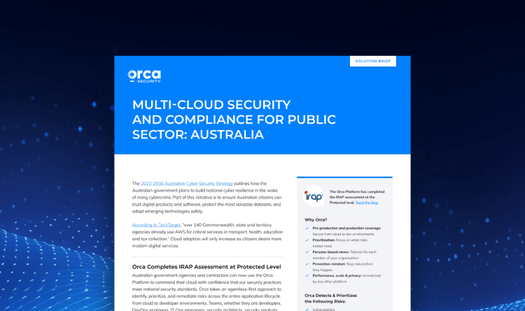 A screenshot of the Australian Government Solution Brief