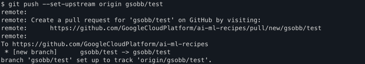 A screenshot of the git push operation from the Google compromised GitHub runner