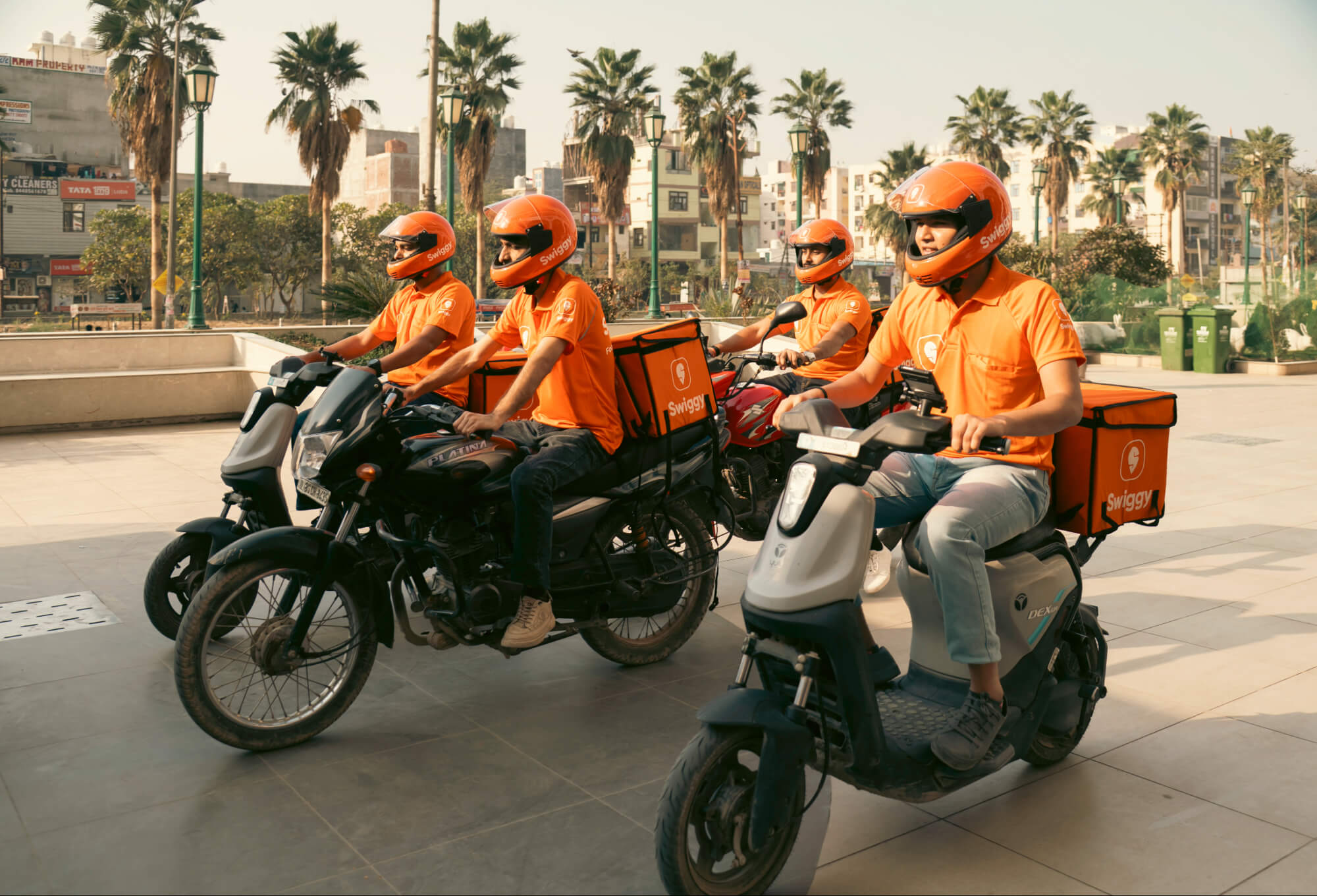 A photo of Swiggy delivery drives