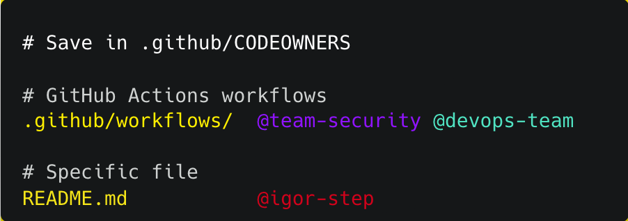 A screenshot of code used to prevent silent modifications using GitHub workflows