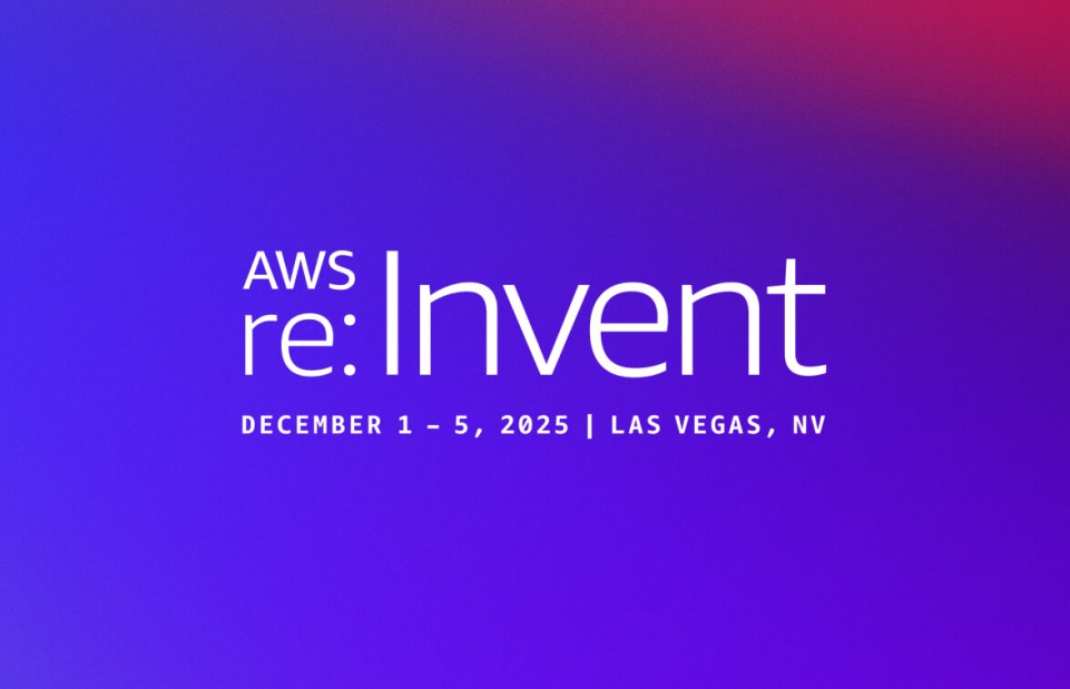The logo of the AWS re:Invent event in Las Vega, NV