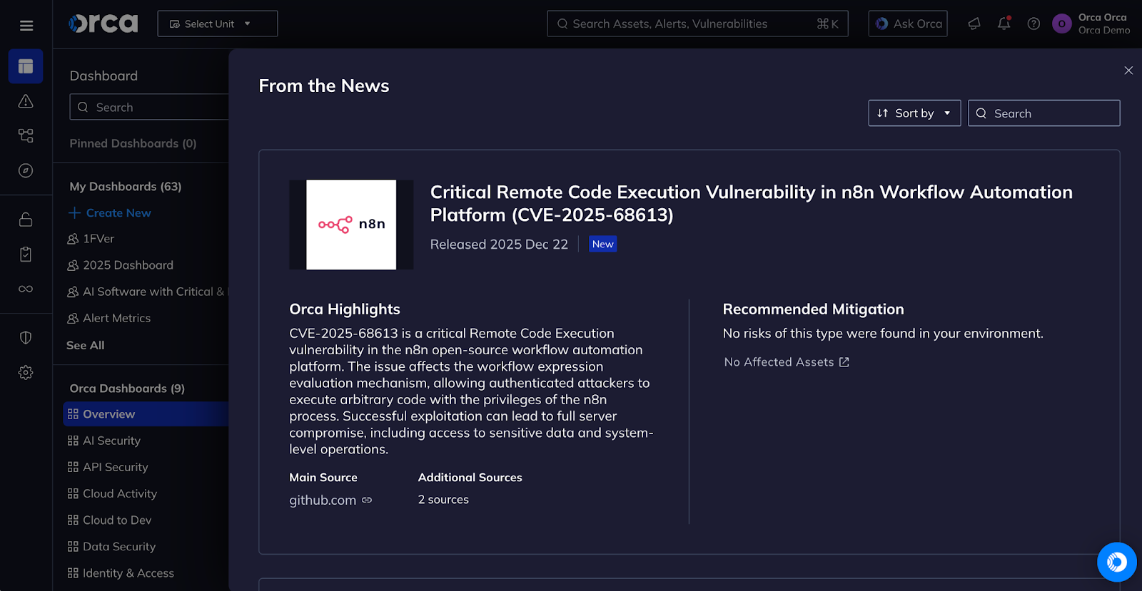 CVE-2025-68613: Critical n8n RCE & Server Compromise | Orca Security