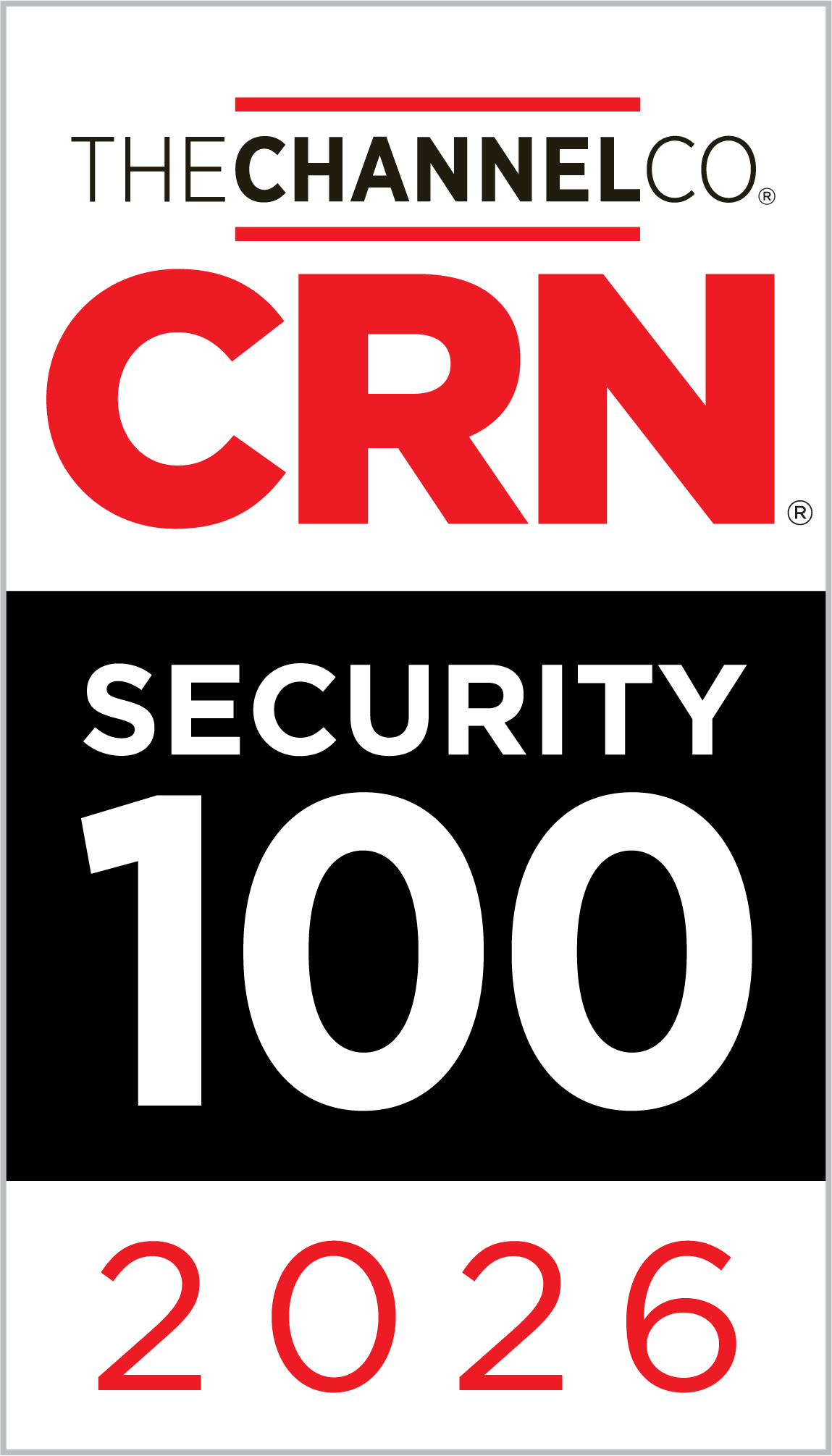 The Channel Co. CRN Security Top 100 2026 badge