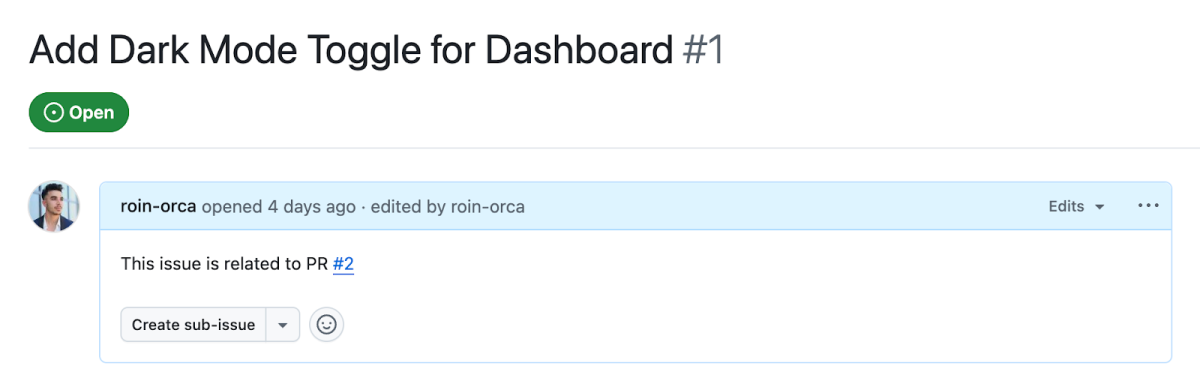 A screenshot of an issue reported in GitHub