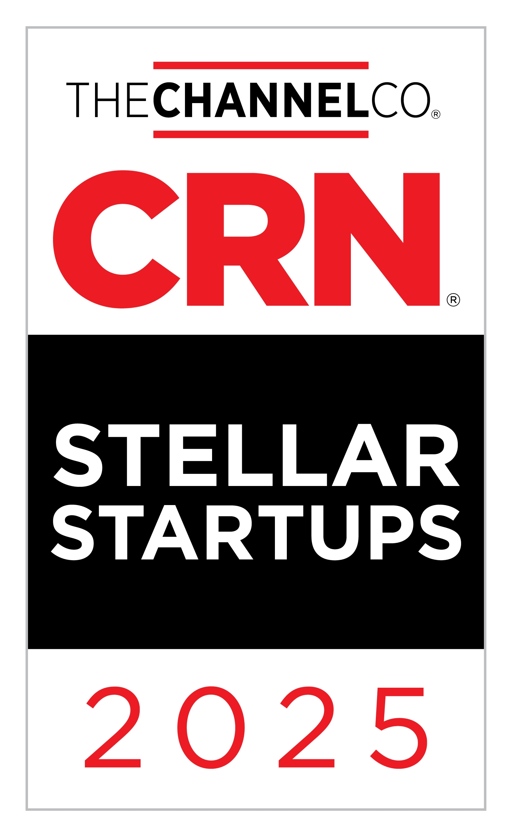 The Channel Co. CRN Stellar Startups 2025 badge