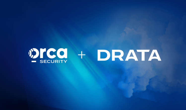 Blog banner featuring the Orca Security and Drata logos, symbolizing their partnership and technical integration.