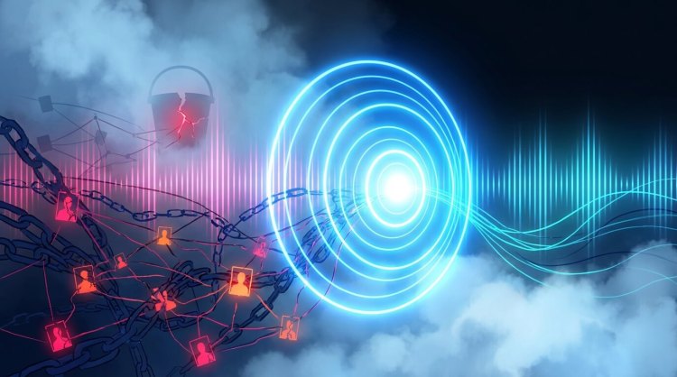 A stylized graphic that represents cloud detection and response