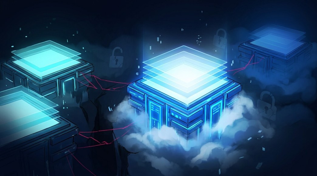 A stylized image of what multi-cloud security represents