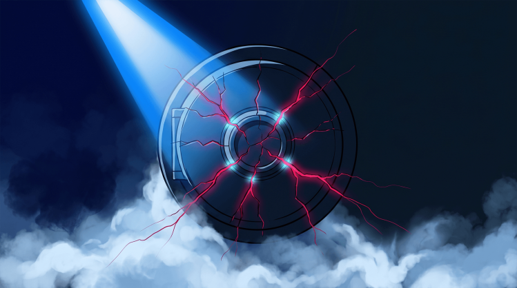 I went with prompt 2 and I need a short ALT text for the image2:11 PMClaude responded: A cracked vault bleeds magenta red light into the surrounding darkness as a focused blue beam exposes the active breach.A cracked vault bleeds magenta red light into the surrounding darkness as a focused blue beam exposes the active breach.