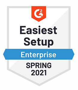 G2: Easiest Setup - Enterprise for Spring 2021 Award