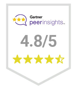Gartner PeerInsights: 4.8 out of 5 Rating